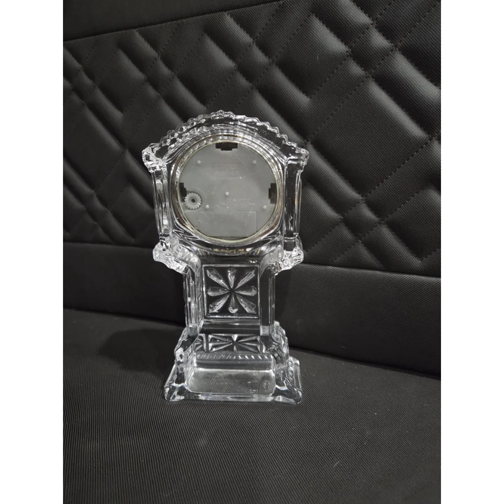 Vtg Godinger Crystal Legends Quartz Clock Tabletop Grandfather 24% Lead Crystal